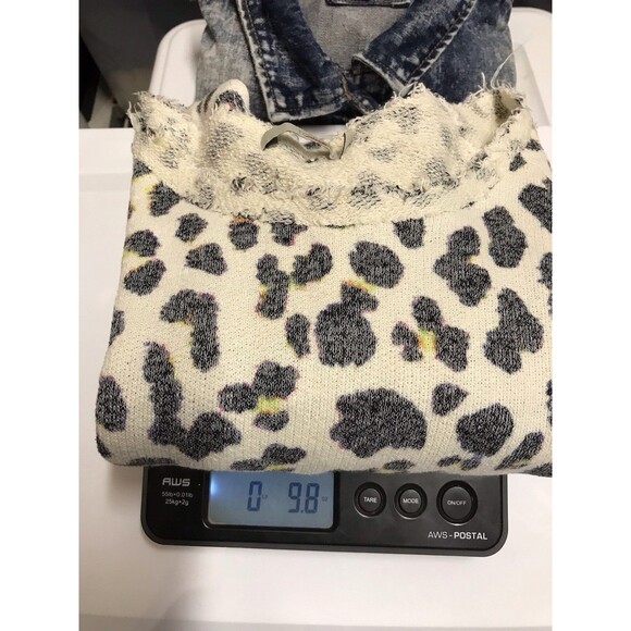 Townsen Womens Animal Print Sweatshirt Pullover Multicolored Terrycloth Sz Large - Picture 11 of 13